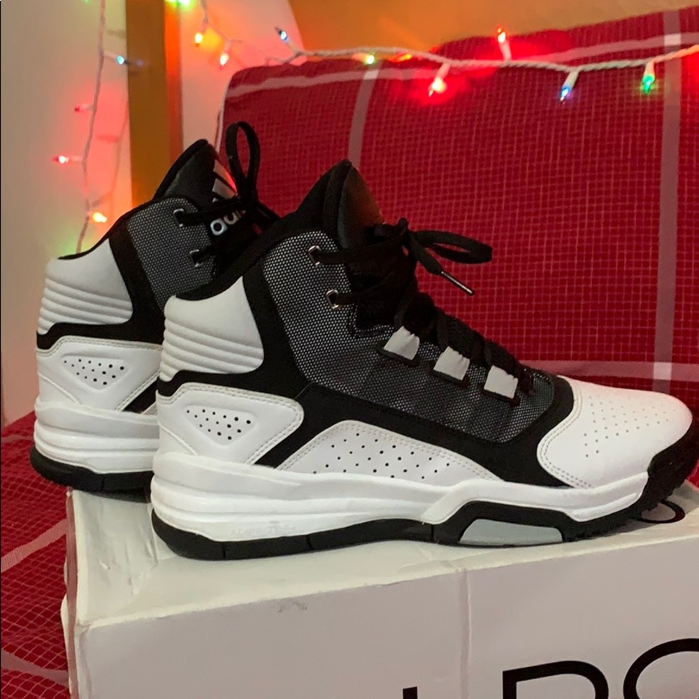 Adidas Black & White High Tops